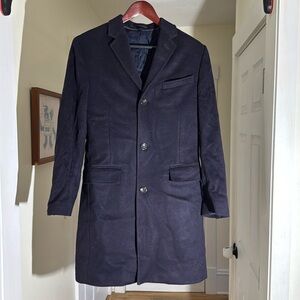 JCrew Ludlow Topcoat Waistcoat Black 36s Wool